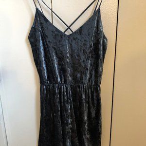 Velvet Blue Romper
